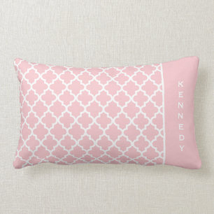Marokkaanse Monogram Kussenhoes Licht Roze Kussen