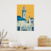 Marokkaanse Moskee Kunstprint Islamitisch Geometri Poster (Keuken)