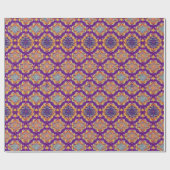 Marokkaanse mozaïek boho geometrische gouden bloem cadeaupapier (Vlak)