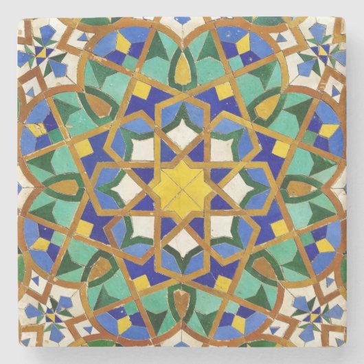 Marokkaanse mozaïek foto - stenen onderzetter (Voorkant)