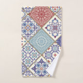 Marokkaanse mozaïek geometrisch patroon bad handdoek (Handdoek)
