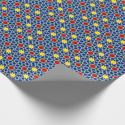 Marokkaanse Mozaïek Geometrisch Patroon ontwerp te Cadeaupapier (Hoek)