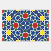 Marokkaanse Mozaïek Geometrisch Patroon ontwerp te Inpakpapier Vel (Voorkant)