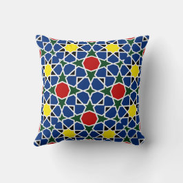 Marokkaanse Mozaïek Geometrisch Patroon ontwerp te Kussen
