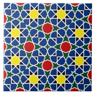 Marokkaanse Mozaïek Geometrisch Patroon ontwerp te Tegeltje