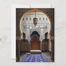Marokkaanse mozaïek in vredige moskee Eid Mubarak Kaart