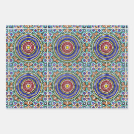 Marokkaanse mozaïek inpakpapier vel