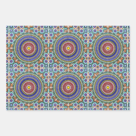 Marokkaanse mozaïek inpakpapier vel (Voorkant)