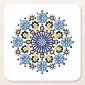 Marokkaanse mozaïek! Marokkaanse zellige Kartonnen Onderzetters (Voorkant)