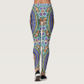 Marokkaanse mozaïek print Leggings (Achterkant)