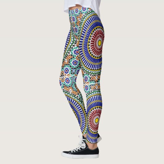 Marokkaanse mozaïek print Leggings (Links)