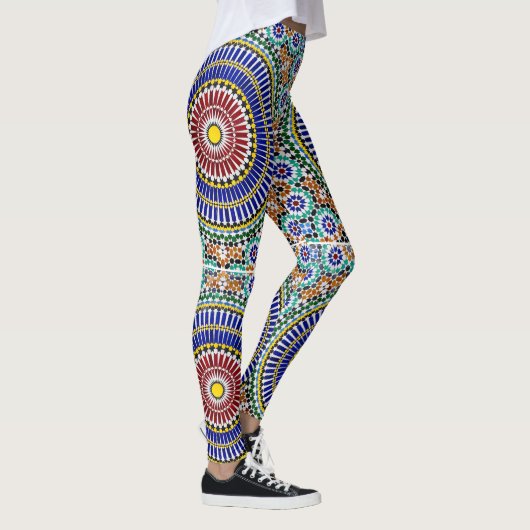 Marokkaanse mozaïek print Leggings (Rechts)