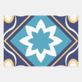 Marokkaanse Mozaïek Tegel Patronen Artwork Inpakpapier Vel (Voorkant 2)