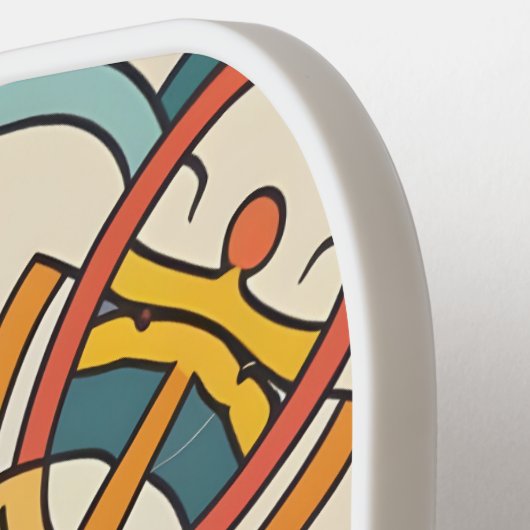 Marokkaanse mozaïeken pickleball paddle (Links Detail)