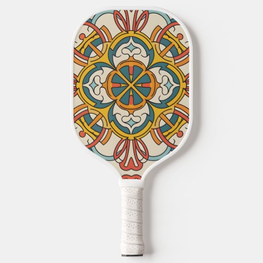 Marokkaanse mozaïeken pickleball paddle (Voorkant)