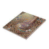 Marokkaanse mozaïekgele bruine geometrische kunst tegeltje (Zijkant)