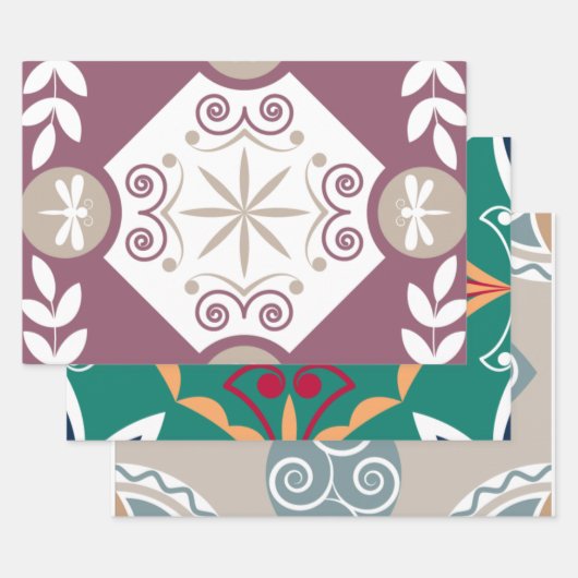 Marokkaanse mozaïeklantaarns Dragonfly Inpakpapier Vel (Set)