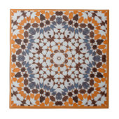  Marokkaanse mozaïekOranje blauwe keramische Tegel Tegeltje (Voorkant)