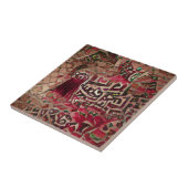 Marokkaanse mozaïekrode gouden doodmeetkundige kun tegeltje (Zijkant)