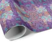 Marokkaanse mozaïekrode paarse turquoise geometris cadeaupapier (Rol Hoek)