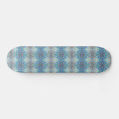 Marokkaanse mozaïekturquoise aquamarinenblauw persoonlijk skateboard (Horizontaal)