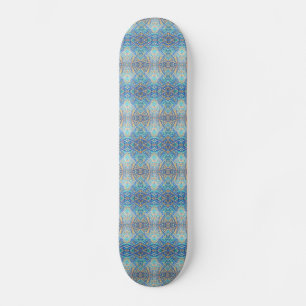 Marokkaanse mozaïekturquoise aquamarinenblauw persoonlijk skateboard