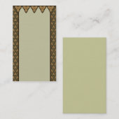 Marokkaanse Munt Groen en Tan Visitekaartje (Voorkant / Achterkant)