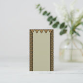 Marokkaanse Munt Groen en Tan Visitekaartje (Staand voorkant)