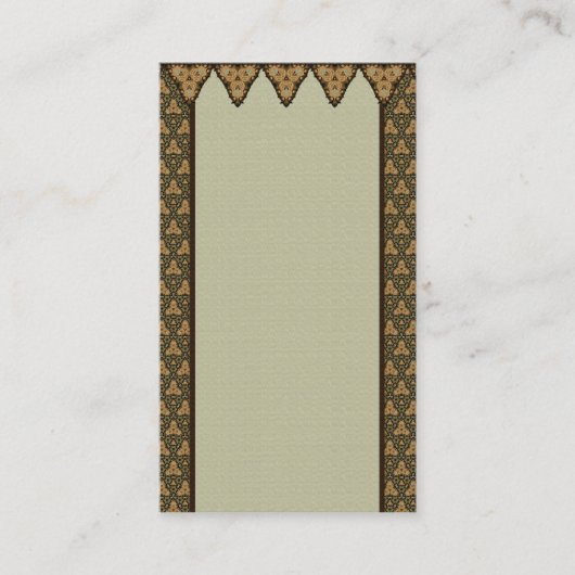Marokkaanse Munt Groen en Tan Visitekaartje (Voorkant)