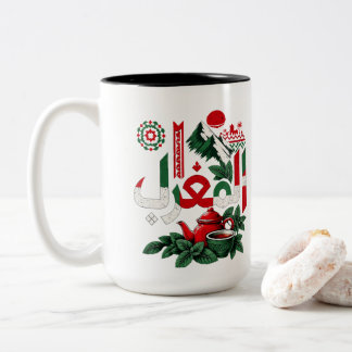 Marokkaanse Munt Theemok | Marokkaanse Kunst Koffi Tweekleurige Koffiemok