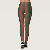 Marokkaanse nationale vlagkleuren - verticale stre leggings (Achterkant)