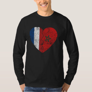 Marokkaanse Nederlandse Vlag Hart Nederland Marokk T-shirt