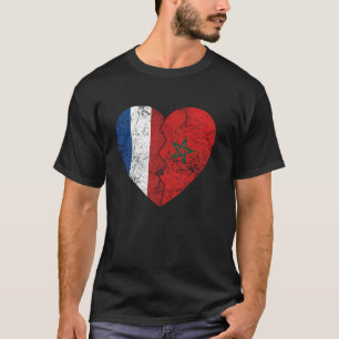 Marokkaanse Nederlandse Vlag Hart Nederland Marokk T-shirt