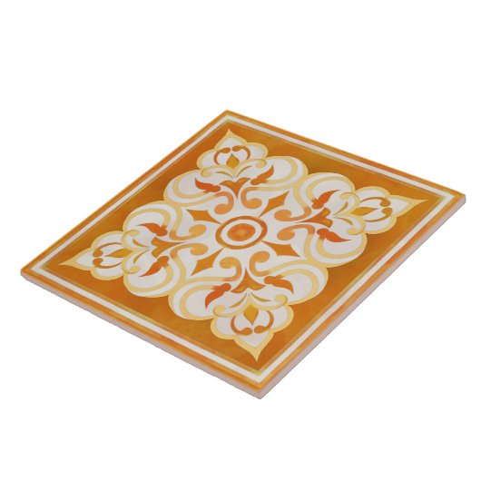 Marokkaanse oogst goudgeel tegeltje (Zijkant)