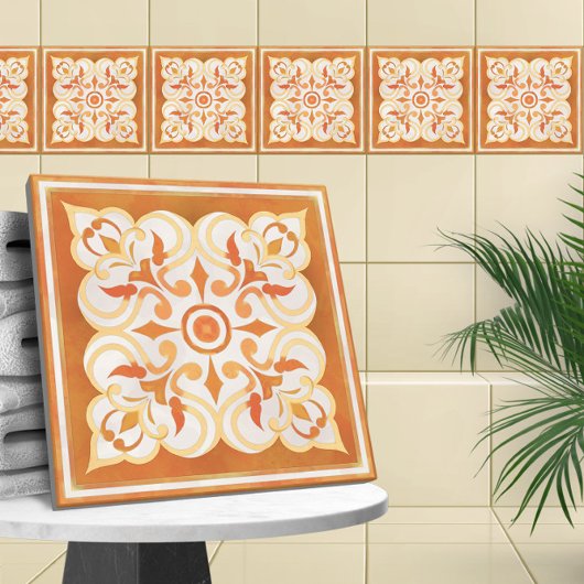 Marokkaanse oogst goudgeel tegeltje