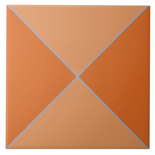 Marokkaanse oranje blauw en terracotta diamanten t tegeltje (Voorkant)