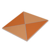 Marokkaanse oranje blauw en terracotta diamanten t tegeltje (Zijkant)