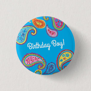 Marokkaanse Paisley Cute Colorful Birthday Party Ronde Button 3,2 Cm