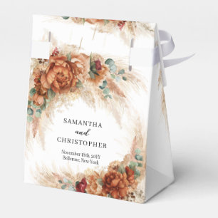 Marokkaanse pampa's en terracotta bloemen strand b bedankdoosjes