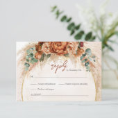 Marokkaanse pampa's en terracotta bloemstrand RSVP (Staand voorkant)