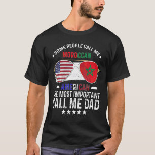 Marokkaanse Papa Marokko Vaderdag Papa Marokkaanse T-shirt