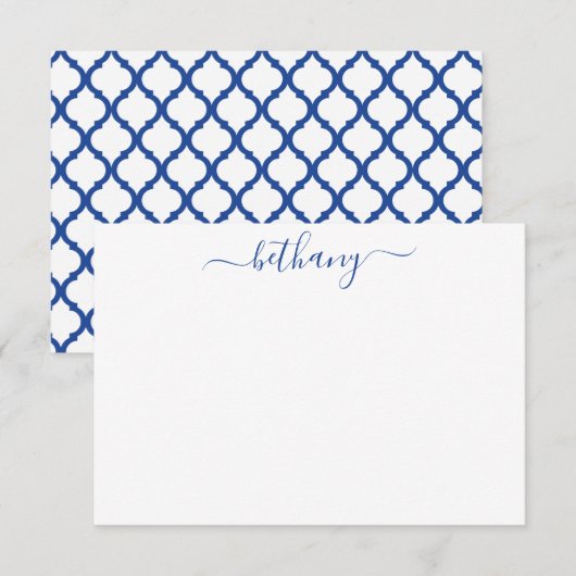 Marokkaanse patroonkaarten voor persoonlijke notit bedankkaart (Voorkant / Achterkant)