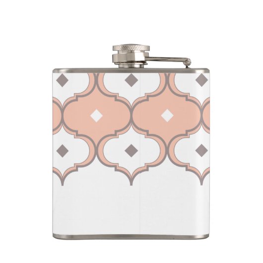 Marokkaanse patroonmonogram heupfles (Achterkant)