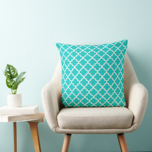 Marokkaanse patroonpiloot Turquoise Kussen