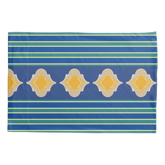 Marokkaanse pauw tinten kussensloop (Achterkant)