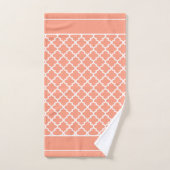 Marokkaanse peach roze Blush en White Bath Towel S Bad Handdoek (Handdoek)