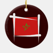 Marokkaanse penseelvlag keramisch ornament (Achterkant)