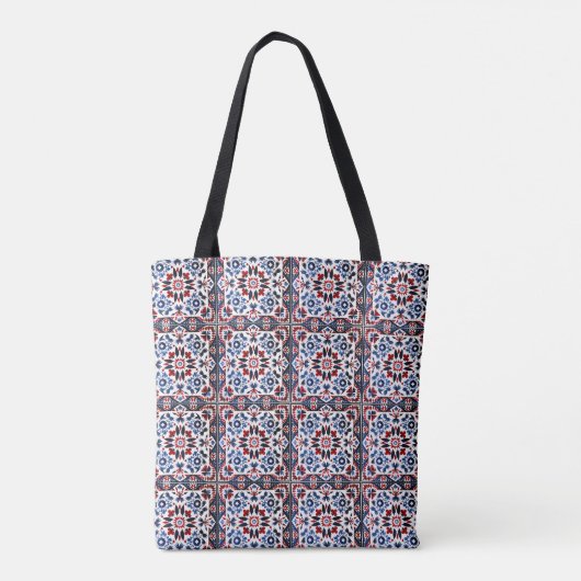Marokkaanse print tote bag (Achterkant)
