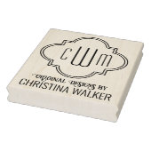 Marokkaanse Quatrefoil 3 Initiaal Zakelijke Verpak Rubberstempel (Stempel)