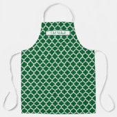Marokkaanse Quatrefoil #5 Doe-het-zelf Kleuren Wit Schort (Voorkant)